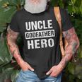 UncleGodfather Hero Godparent Gift Old Men T-shirt Gifts for Old Men