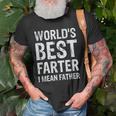 Worlds Best Farter I Mean Father Graphic Novelty Old Men T-shirt Gifts for Old Men