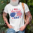 All American Dad 4Th Of July Fathers Sunglasses Patriotic Old Men T-shirt Gifts for Old Men