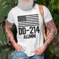 Dd214 Alumni Patriotic Us Military Vintage Veterans Day Old Men T-shirt Gifts for Old Men