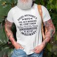 Diesel Mechanics Wife Mechanic Funny Anniversary Gift Women Old Men T-shirt Gifts for Old Men