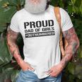 Girl Dad Proud Dad Of Girls Fathers Day Gift Old Men T-shirt Gifts for Old Men