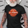 1 Poppy Men Number One Dad Grandpa Fathers Day Gifts Gift For Mens Old Men T-shirt