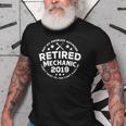 2019 Retired Mechanic Cool New Retiree Funny Mechanic Old Men T-shirt