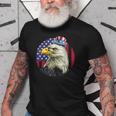 American Flag Bald Eagle 4Th Of July Uncle Sam Usa Old Men T-shirt
