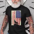 American Wolf Hunter Patriotic For Dad Fathers Day Gift For Mens Old Men T-shirt