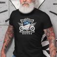 Biker Grandpa American Flag Usa Patriotic Motorcycle Gift For Mens Old Men T-shirt