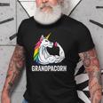Cute Unicorn Grandpa Girl Birthday Party Apparel Grandpacorn Gift For Mens Old Men T-shirt