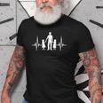Dad With 2 Daughters Pulse Gift For Mens Old Men T-shirt