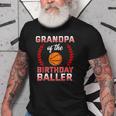 Grandpa Of The Birthday Boy Basketball Bday Old Men T-shirt