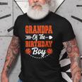 Grandpa Of The Birthday Boy Basketball Matching Family Party Old Men T-shirt
