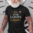 Great Grandpa Again 2023 Baby Shower Pregnancy Family Match Old Men T-shirt