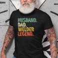 Husband Dad Welder Legend Funny Fathers Day Gift For Mens Old Men T-shirt