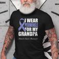 I Wear Periwinkle For My Grandpa Stomach Cancer Awareness Old Men T-shirt