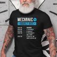 Mechanic Hourly Rate Funny Labor Rate For Mechanic Old Men T-shirt