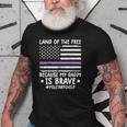 Month Of The Military Land Of Free Because My Daddy Is Brave Old Men T-shirt
