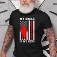 My Uncle Is My Hero Firefighter Thin Red Line Flag Old Men T-shirt