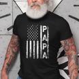 Papa Vintage American Flag Fathers Day 4Th Of July Grandpa Gift For Mens Old Men T-shirt