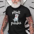 Pitbull Grandma Pawma Dog Grandparents Grand Maw Old Men T-shirt