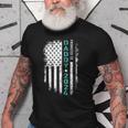Promoted To Daddy 2024 Us American Flag For New Dad To Be Gift For Mens Old Men T-shirt