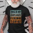 Retro Aircraft Mechanic Airplanes Technician Engineer Planes Old Men T-shirt