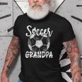 Soccer Grandpa Men Family Matching Team Player Soccer Ball Old Men T-shirt