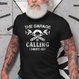The Garage Is Calling I Must Go Funny Mechanic Mens Old Men T-shirt