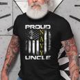 Vintage Proud Navy Uncle With American Flag Gift Old Men T-shirt