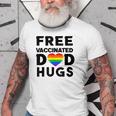 Gay Pride Free Vaccinated Dad Hugs Lgbt Lesbian Old Men T-shirt