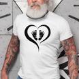 Matching Baby Feet Heart Gift Cute New Mom And Dad Old Men T-shirt