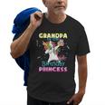 Grandpa Of The Birthday Princess Funny Unicorn Dabbing Girl Old Men T-shirt
