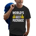 Worlds Best Mechanic Job Title Funny Profession Mechanic Old Men T-shirt