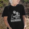 Loved By A Goldendoodle For Dog Mom Or Dad Old Women T-shirt Gifts for Her
