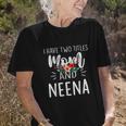 I Have Two Titles Mom And Neena I Rock Them Both Floral Old Women T-shirt Gifts for Her