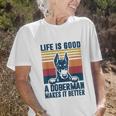 Doberman For Men Women Doberman Dog Dad Mom Old Women T-shirt Gifts for Her