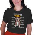 Anatomy Of A Pitbull Dog Lovers Mom Dad Resting Pit Face Old Women T-shirt