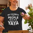 My Favorite People Call Me Yaya Greek Grandma Love Quote Old Women T-shirt Gifts for Old Women