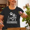 Loved By A Goldendoodle For Dog Mom Or Dad Old Women T-shirt Gifts for Old Women
