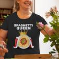 Spaghetti Queen Womens Pasta Lover Girls Spaghetti Old Women T-shirt Gifts for Old Women