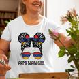 Armenian Girl Messy Hair Armenia Pride Patriotic Womens Kids Old Women T-shirt Gifts for Old Women