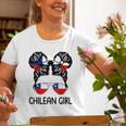 Chilean Girl Messy Hair Chile Pride Patriotic Womens Kids Old Women T-shirt Gifts for Old Women