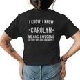Carolyn Means Awesome Perfect Best Carolyn Ever Name Carolyn Womens Back Print T-shirt