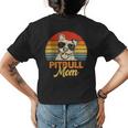 Funny Dog Pitbull Mom Pittie Mom Mothers Day  Women's Crewneck Short Sleeve Back Print T-shirt