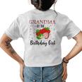 Grandma Of The Birthday Girl First Birthday Strawberry Party Women's T-shirt Back Print