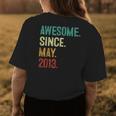 10 Years Old Awesome Since May 2013 10Th Birthday Womens Back Print T-shirt Funny Gifts