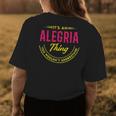 Alegria Shirt Personalized Name Gifts With Name Alegria Womens Back Print T-shirt Personalized Gifts