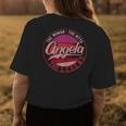 Angela The Woman The Myth The Legend Gift For Womens Womens Back Print T-shirt Funny Gifts