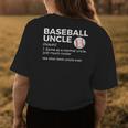 Baseball Uncle Definition Best Uncle Ever Womens Back Print T-shirt Funny Gifts
