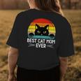 Best Cat Mom Ever Vintage Retro Funny Mothers Day Cat Women Womens Back Print T-shirt Funny Gifts