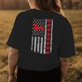 Best Firefighter Dachshund Mom Dad Ever Us Flag Dog Paws Womens Back Print T-shirt Funny Gifts